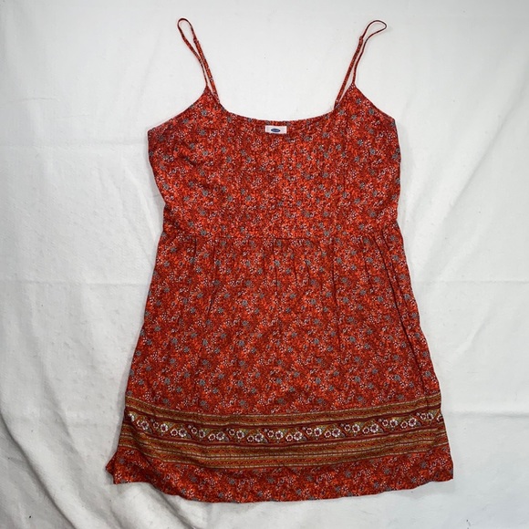 Old Navy Dresses & Skirts - Old Navy Spaghetti Strap Summer Dress Mini Midi Red Floral Womens XL